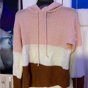 Colorblock Hooded Sweater